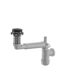 Avl&#248;p PRELOC pop-up servant m/overl&#248;p 40mm og 32mm b&#248;rstet gr&#229;