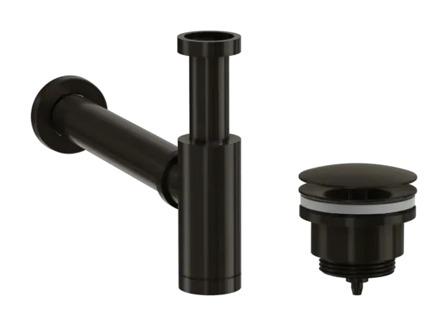 Avløp uten pop-up 40mm børstet sort 