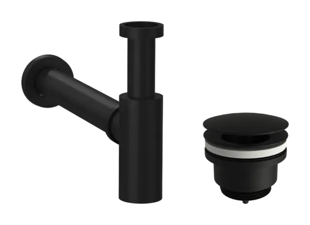 Avløp uten pop-up 40mm sort matt 