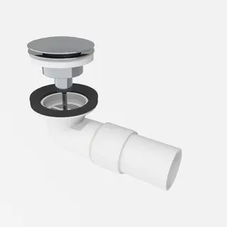 Avl&#248;p PUM pop-up servant m/overl&#248;p 40mm krom
