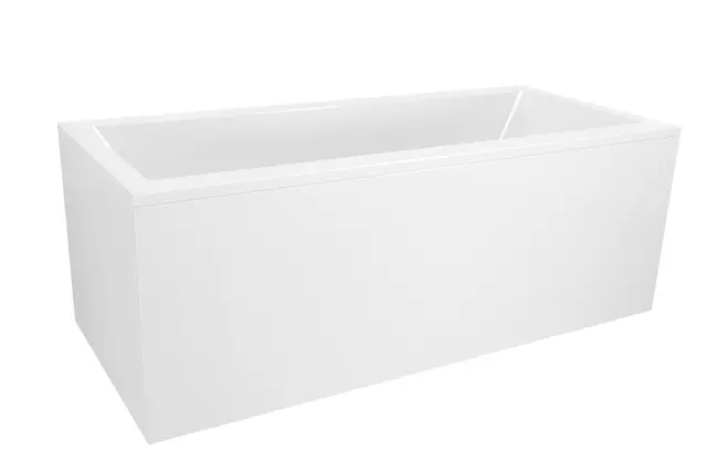 Badekarpakke med panel KVADRAT DUO 170 170x75x62cm (front&ende) hvit/hvit 