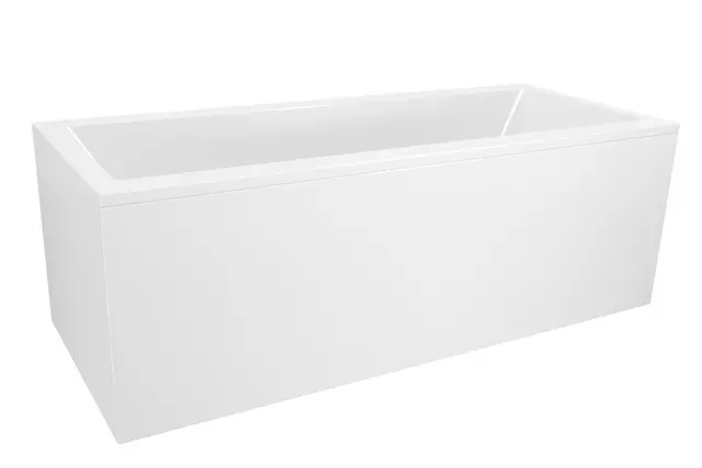 Badekarpakke med panel KVADRAT DUO 180 180x75x62cm (front&ende) hvit/hvit 