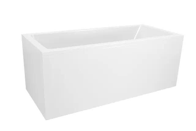 Badekarpakke med panel KVADRAT 160 160x70x62cm (front&ende) hvit 