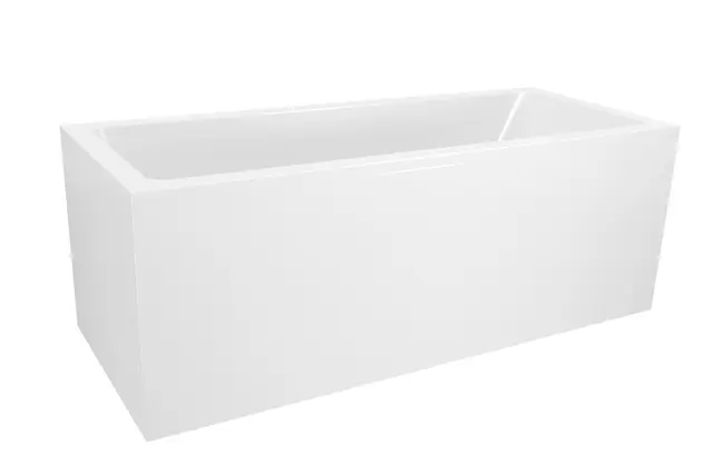 Badekarpakke med panel KVADRAT 170 170x70x62cm (front&ende) hvit 