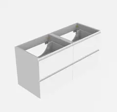 Servantskap fingergrep MIE 140 140x46x57cm Hvit lakk