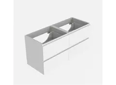 Servantskap fingergrep MIE 140 140x46x57cm Hvit matt lakk