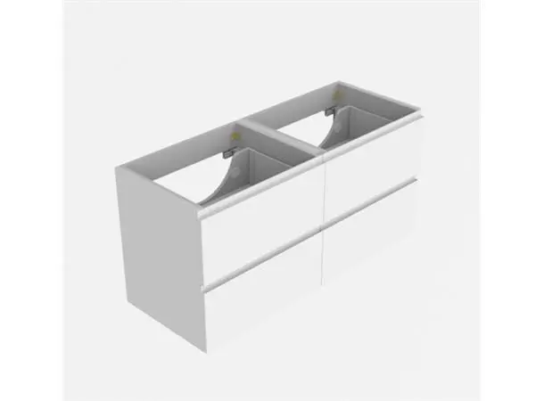 Servantskap fingergrep MIE 140 140x46x57cm Hvit matt lakk 