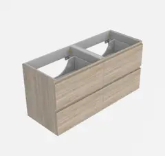 Servantskap fingergrep MIE 140 140x46x57cm Lys eik
