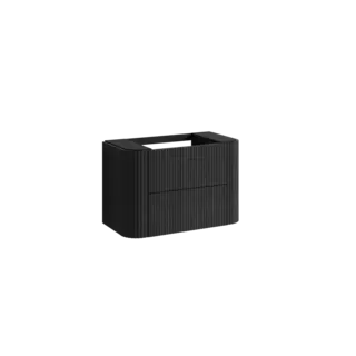 Servantskap buet MIE 90 90x46x57cm bølge sort eik finér