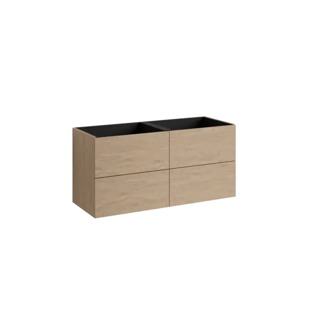 Servantskap slett MIE 120dbl 4S 120x46x57cm skandinavisk eik 