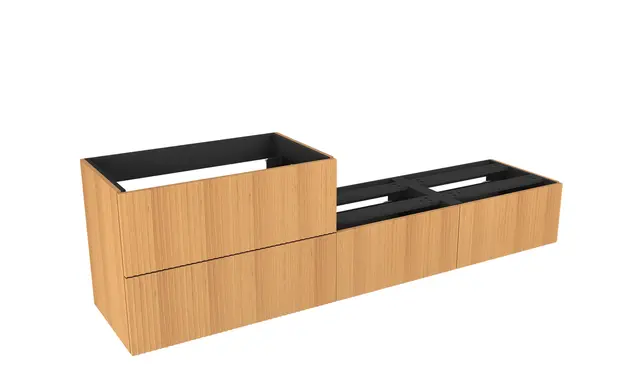Servantskap bølge MIE SMART 200 200x46x57cm eik finer servant x1 
