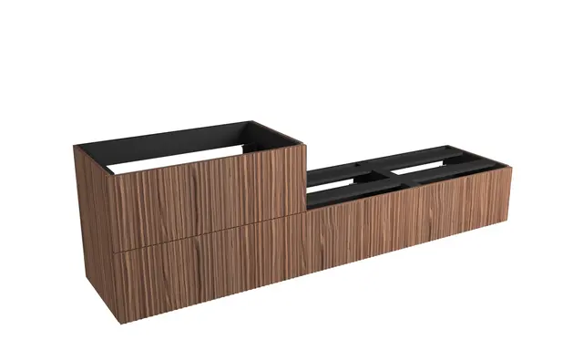 Servantskap bølge MIE SMART 200 200x46x57cm valnøtt finer servant x1 