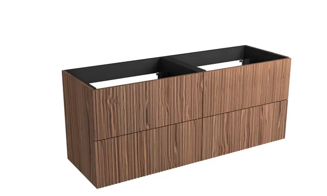 Servantskap bølge MIE 140dbl 140x46x57cm valnøtt finer 