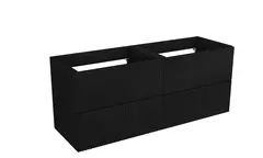 Servantskap b&#248;lge MIE 120dbl 4S 120x46x57cm sort eik finer