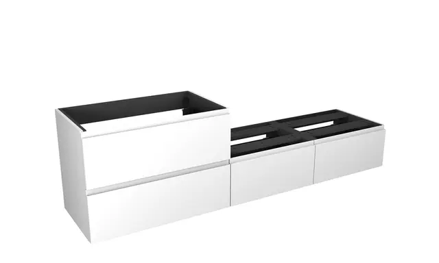 Servantskap fingergrep MIE SMART 200 200x46x57cm hvit matt lakk servant x1 
