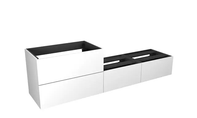 Servantskap slett MIE SMART 200 200x46x57cm hvit lakk servant x1 