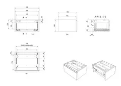 Sideskap fingergrep MIE DEMI 60 60x46x29cm skandinavisk eik