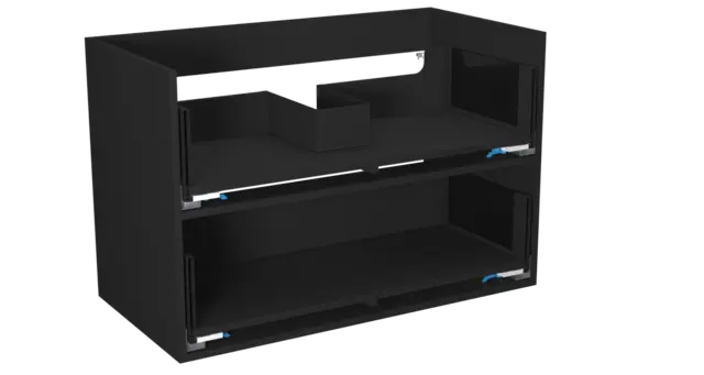 Servantskap bølge MIE 90 90x46x57cm sort eik finer 