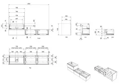 Servantskap fingergrep MIE SMART 200 200x46x57cm skandinavisk eik servant x1