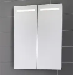 Speilskap Ida 60 60x80x15cm led-lys stikk hvit matt lakk