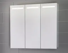 Speilskap Ida 90 90x80x15cm led-lys stikk hvit matt lakk