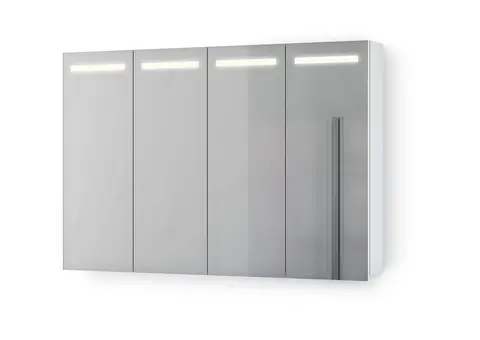 Speilskap IDA 120 120x80x15cm led-lys stikk hvit matt lakk