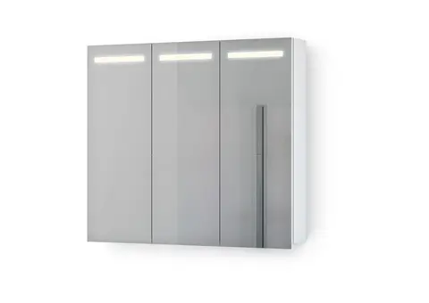 Speilskap IDA 90 90x80x15cm led-lys stikk hvit matt lakk