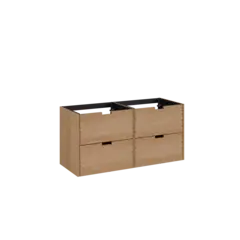 Servantskap kontur IBEN 120 dbl 4s 120x46x57cm hvit eik finer