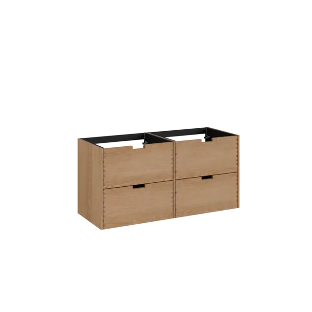 Servantskap kontur IBEN 120 dbl 4s 120x46x57cm hvit eik finer 