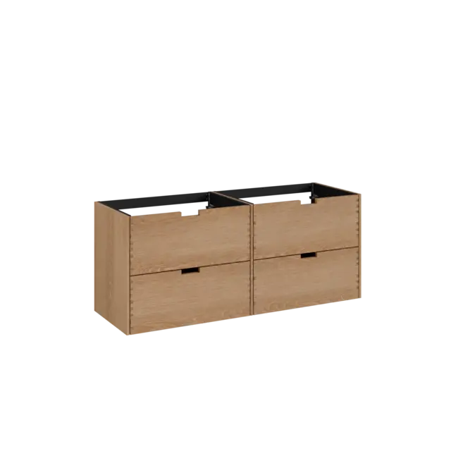 Servantskap kontur IBEN 140 dbl 140x46x57cm hvit eik finer 