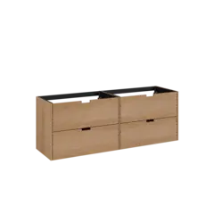 Servantskap kontur IBEN 160 dbl 160x46x57cm hvit eik finer