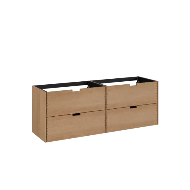 Servantskap kontur IBEN 160 dbl 160x46x57cm hvit eik finer 