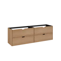 Servantskap kontur IBEN 180 dbl 180x46x57cm hvit eik finer