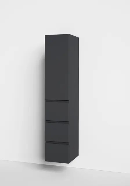 Høyskap fingergrep MIE 176 3S 176x35x35cm mørk grå lakk 