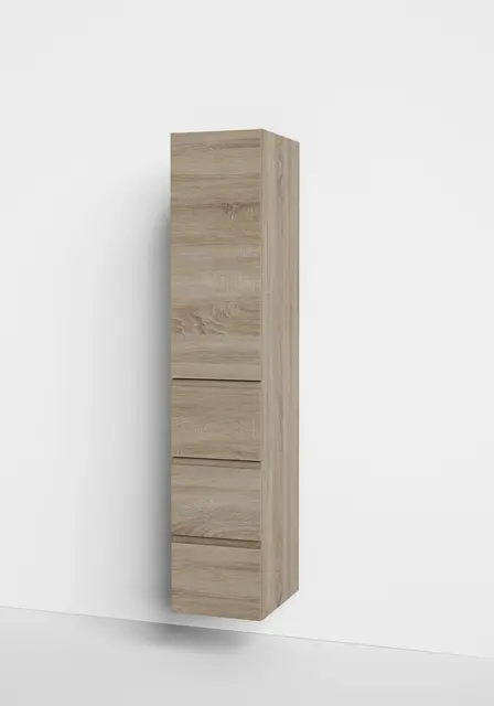 Høyskap fingergrep MIE 176 3S 176x35x35cm lys eik pvc 