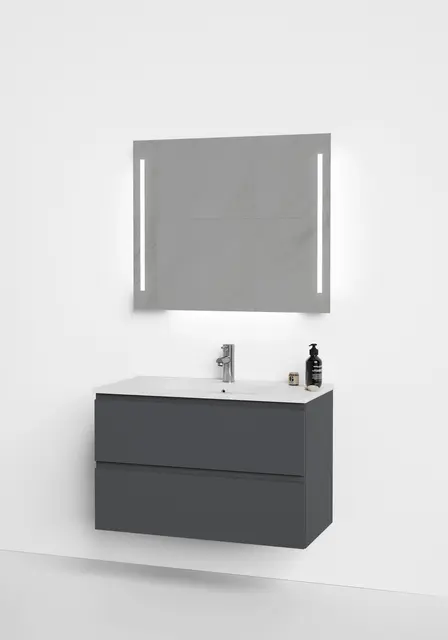 Servantskap fingergrep MIE 80 80x46x57cm Mørk grå 