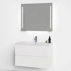 Sservantskap fingergrep MIE 80 80x46x57cm hvit lakk