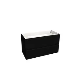 Servantskap fingergrep MIE 100 100x46x57cm sort matt pvc