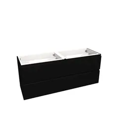 Servantskap fingergrep MIE 140 140x46x57cm Sort matt