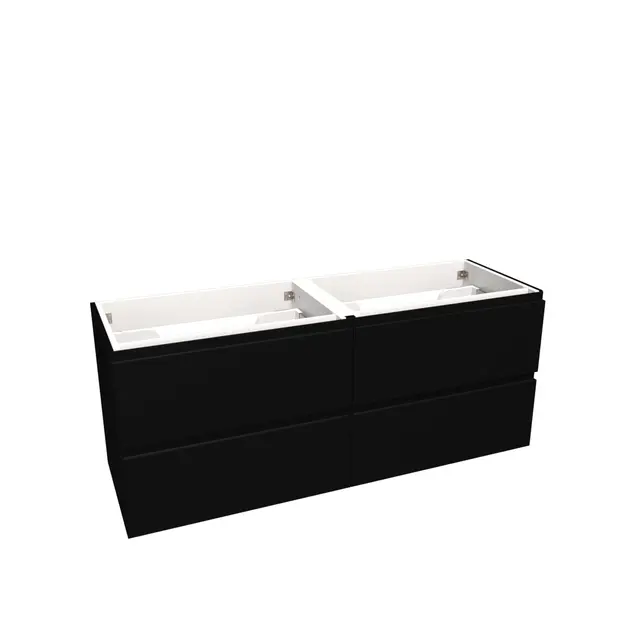 Servantskap fingergrep MIE 140 140x46x57cm Sort matt 