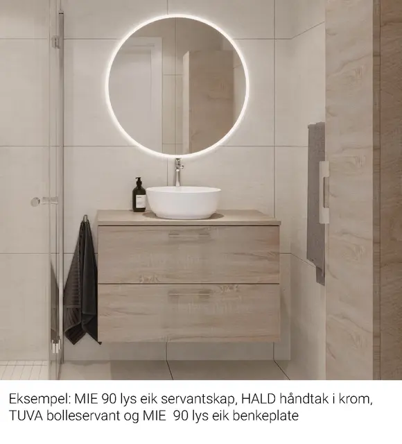 Servantskap slett MIE 100 100x46x57cm lys eik pvc 