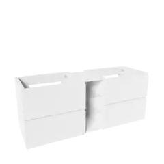 Servantskap fingergrep hylle MIE 140 140x46x57cm hvit lakk