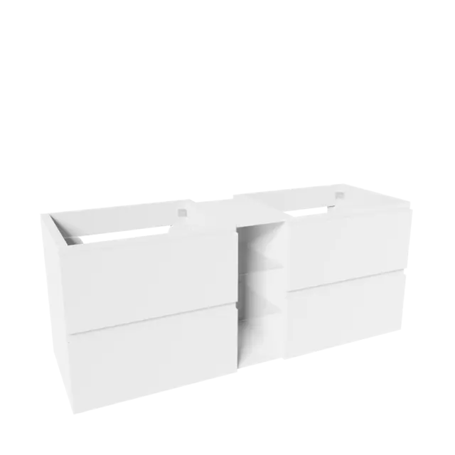 Servantskap fingergrep hylle MIE 140 140x46x57cm hvit lakk 