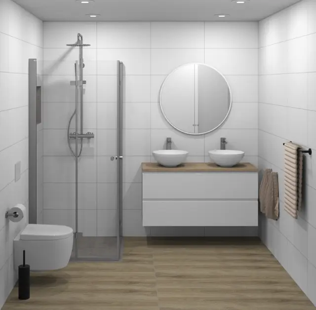 MIE 120DBL Møbelpakke med fingergrep Mix & Match m/ 2stk. bolleservant 