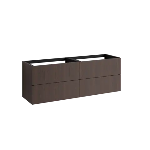 Servantskap rille MIE 120dbl 4S 120x46x57cm m&#248;rk eik servant x2