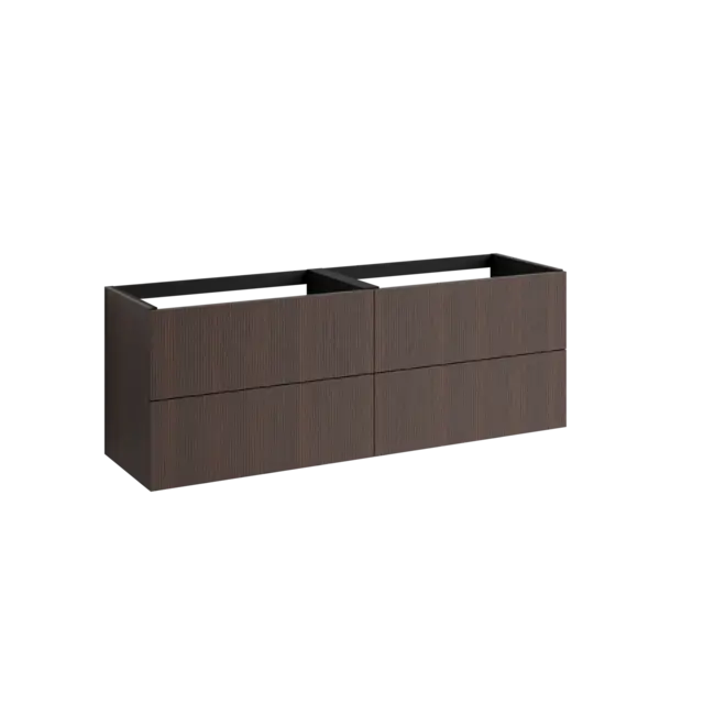 Servantskap rille MIE 140dbl 140x46x57cm mørk eik 