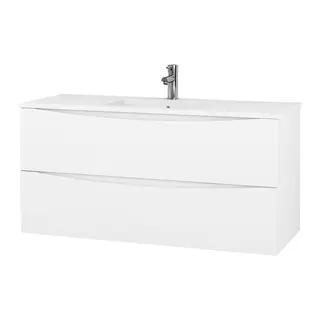 Servantskap ELI 120 med BEA servant 120x46x57cm hvit melamin hvit porselen