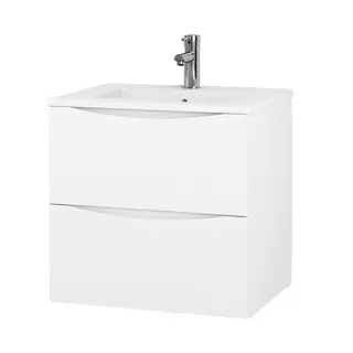Servantskap ELI 90 med BEA servant 90x46x57cm hvit melamin hvit porselen