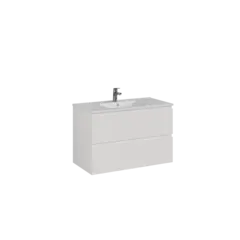 Servantskap ELI 100 med BEA servant 100x46x57cm hvit melamin hvit porselen