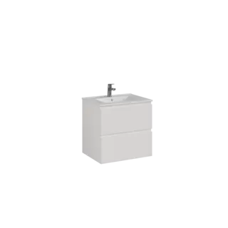 Servantskap ELI 60 med BEA servant 60x46x57cm hvit melamin hvit porselen